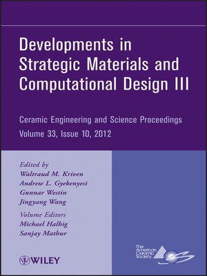 cover image of Developments in Strategic Materials and Computational Design III
